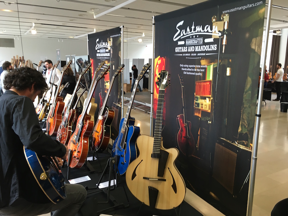 Eastman Guitars booth at the 2016 festival Guitares au Beffroi