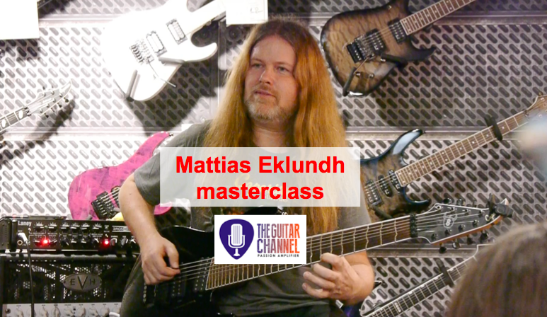 Mattias IA Eklundh masterclass in Paris at Metal Guitar