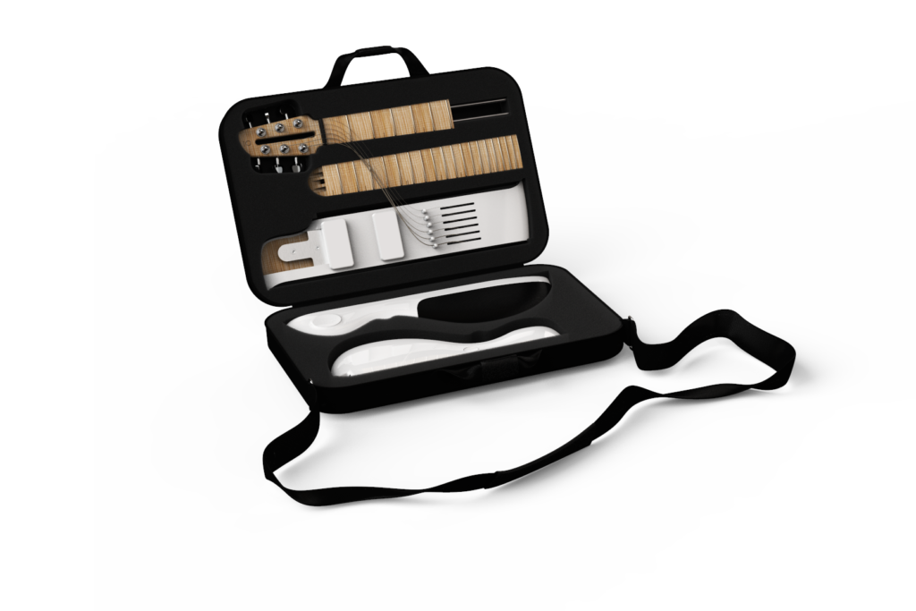 Reveho collapsible travel guitar, CEO Alexandre Albisser presents the Slite model