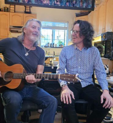 Allen Hinds, guitar in hand interview in his home in Laurel Canyon